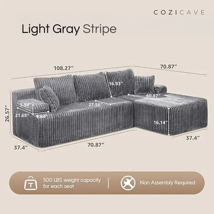 The Boneless Couch™ | L-Shape Memory Foam Sectional Sofa