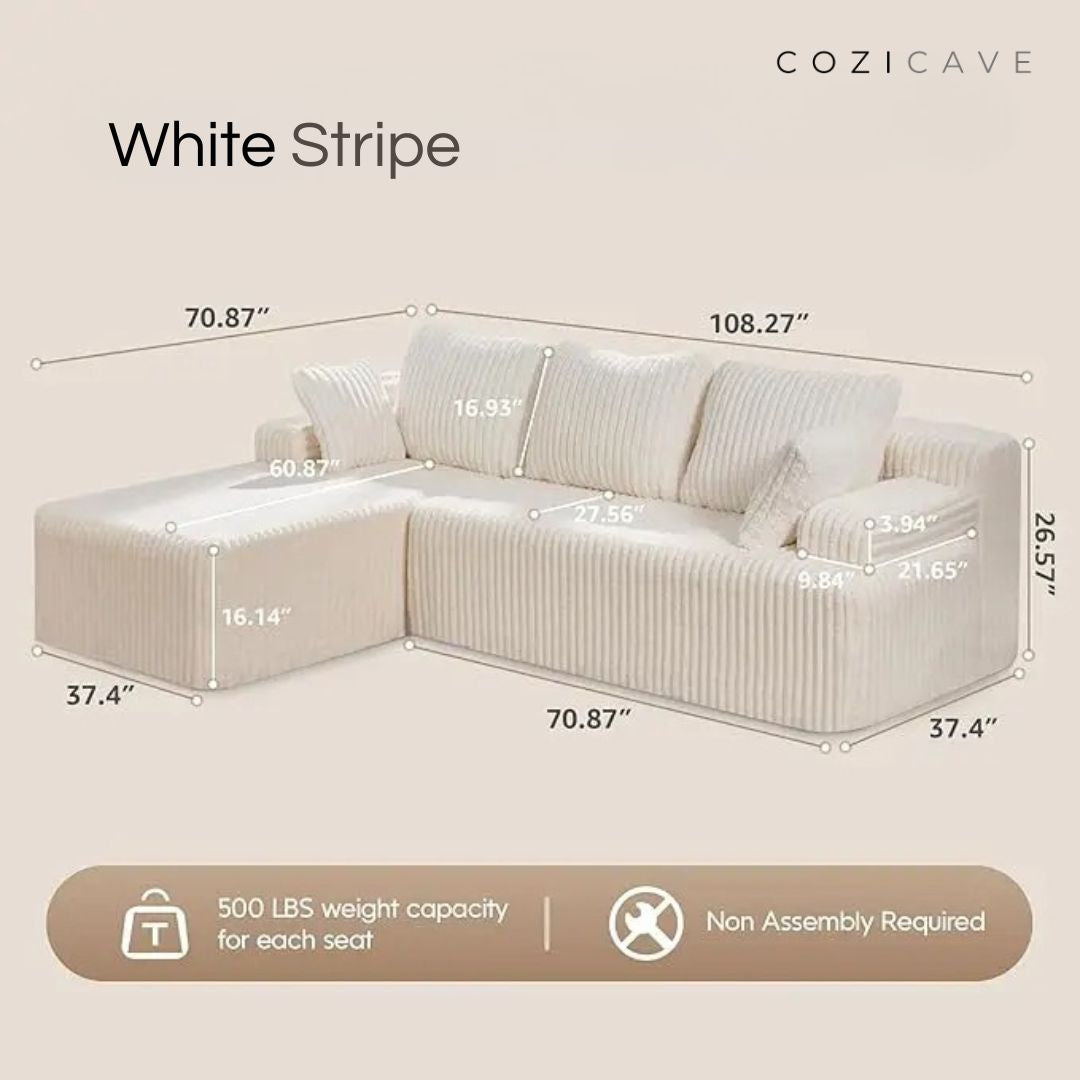 The Boneless Couch™ | L-Shape Memory Foam Sectional Sofa