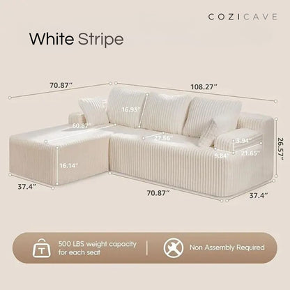 The Boneless Couch™ | L-Shape Memory Foam Sectional Sofa