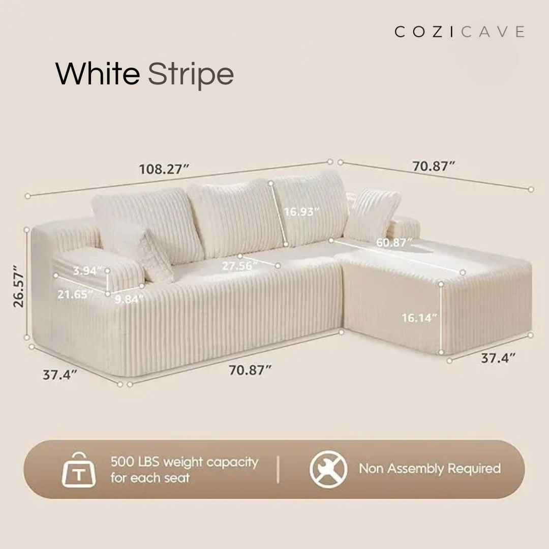 The Boneless Couch™ | L-Shape Memory Foam Sectional Sofa