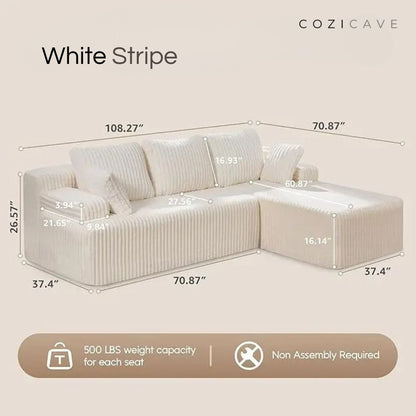 The Boneless Couch™ | L-Shape Memory Foam Sectional Sofa