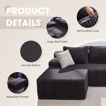 The Boneless Couch™ | L-Shape Memory Foam Sectional Sofa