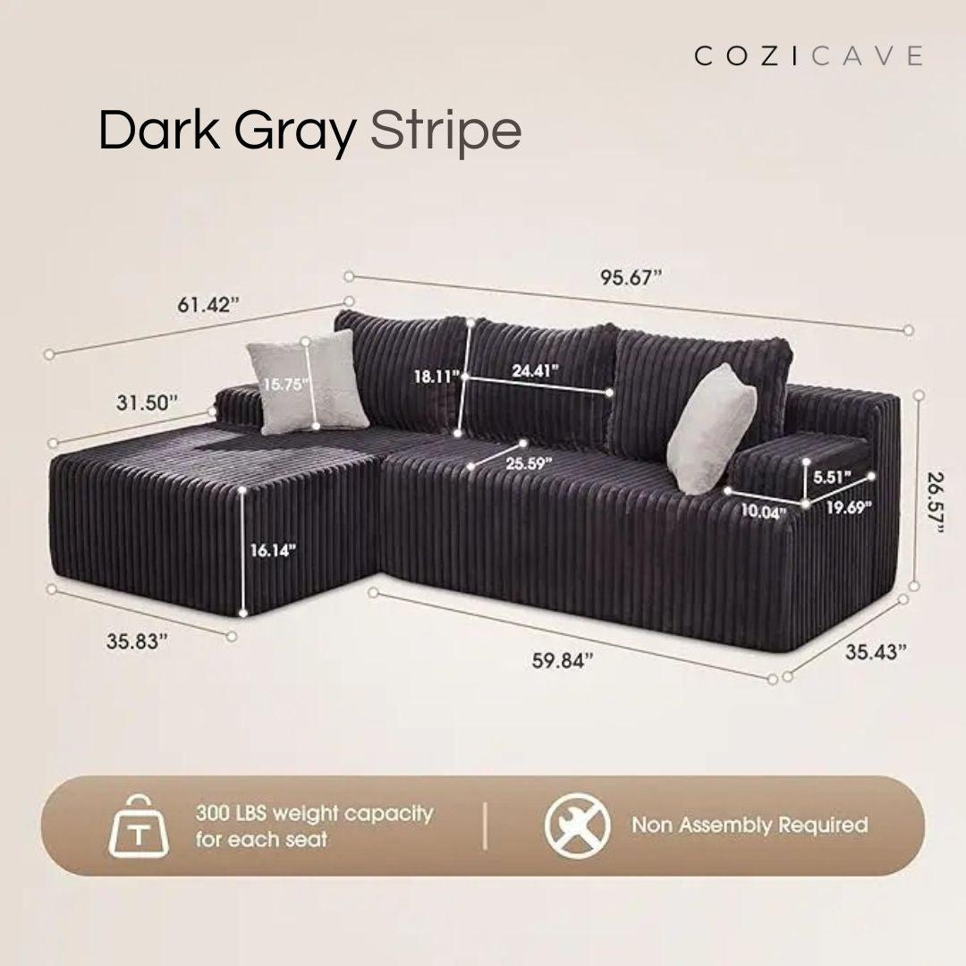 The Boneless Couch™ | L-Shape Memory Foam Sectional Sofa