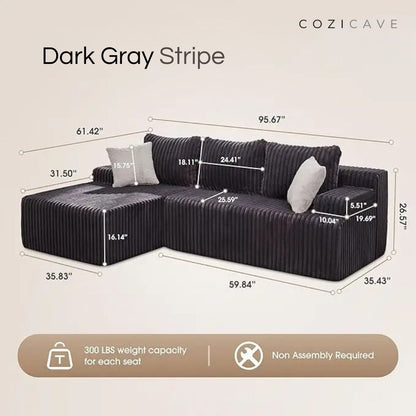 The Boneless Couch™ | L-Shape Memory Foam Sectional Sofa