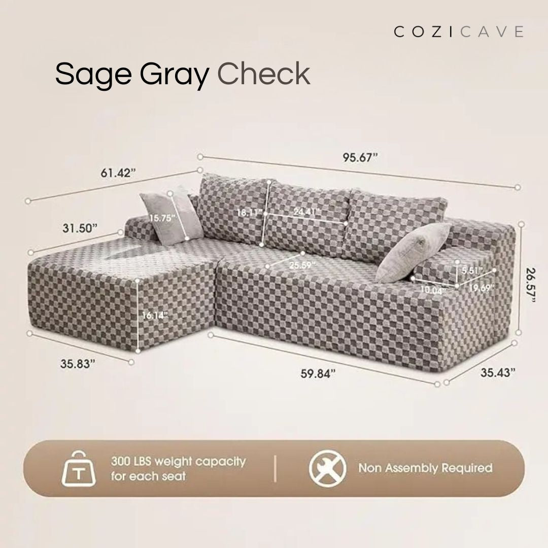 The Boneless Couch™ | L-Shape Memory Foam Sectional Sofa