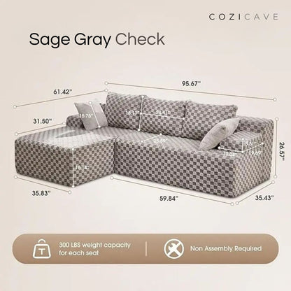 The Boneless Couch™ | L-Shape Memory Foam Sectional Sofa