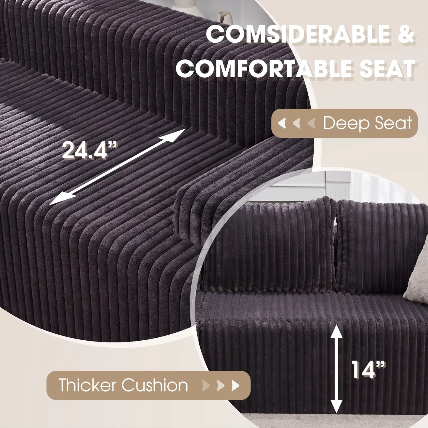 The Boneless Couch™ | L-Shape Memory Foam Sectional Sofa